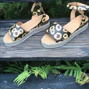 Sunflower platform sandals